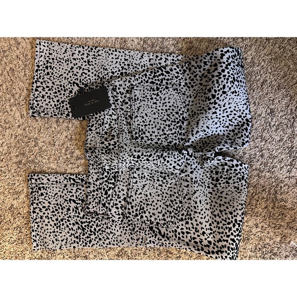 Rag & Bone Hana Grey Cheetah High Rise Crop Ankle Jeans 24 NWT - Picture 5 of 10